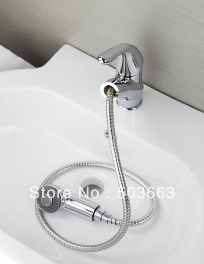 Luxury Deck Mounted Single Lever Bathroom Pull Out Basin Mixer Tap Faucet Vanity Faucet L-6010 [Bathroom faucet 565|]