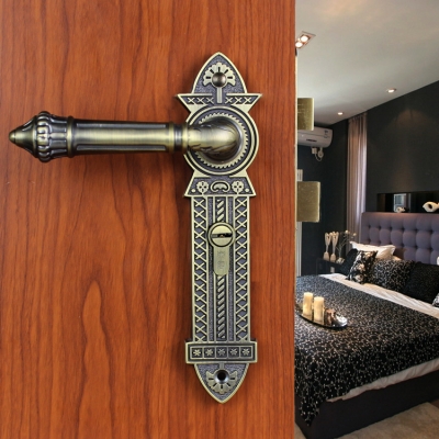 Modeled after an antique LOCK Antique brass Door lock handle door levers out door furniture door handle Free Shipping pb01