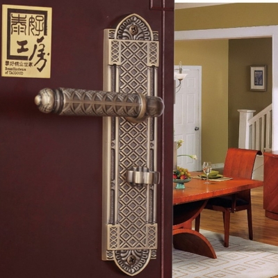 Modeled after an antique LOCK Antique brass Door lock handle door levers out door furniture door handle Free Shipping pb05