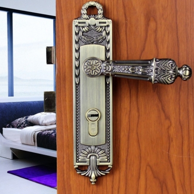 Modeled after an antique LOCK Antique brass Door lock handle door levers out door furniture door handle Free Shipping pb45