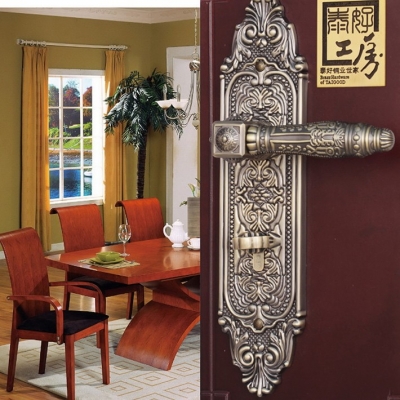 Modeled after an antique LOCK Green bronze Door lock handle door levers out door furniture door handle Free Shipping pb57