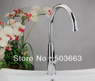 New Concept Single Hole Chrome Swivel Kitchen Sink Faucet Vessel Mixer Tap Brass Faucet D-0109