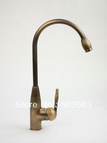 New Unique Antique Single Hole Kitchen Basin Faucet Brass Sink Mixer Tap Sink H-016