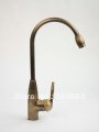 New Unique Antique Single Hole Kitchen Basin Faucet Brass Sink Mixer Tap Sink H-016
