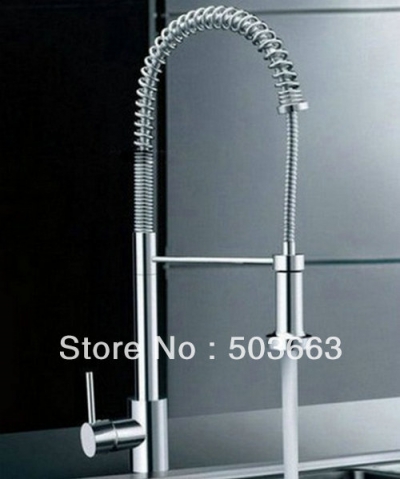 Single Hole New Kitchen Brass Faucet Basin Sink Pull Out Spray Mixer Tap S-757
