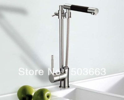 Single Hole Pull Out Spray Kitchen Sink Mixer Faucet Chrome Finish Vanity Faucet L-1631 [Bathroom faucet 535|]