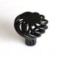 MP35 single hole average round bird-cage shaped black alloy knob for drawer/cupboard/cabinet/furniture
