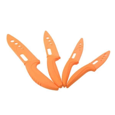 Wholesale 2013 New Orange Kitchen Knives Ceramic 3" 4" 5" 6" Chef Knife set+Cover Tools Knifes Cooking Tools Ultra Sharp Brand