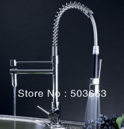 Wholesale New Single Handle Chrome Kitchen Brass Faucet Basin Sink Pull Out Spray Single Handle Mixer Tap S-789