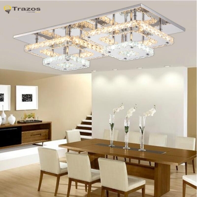 abajur surface mounted modern led ceiling lights for living room bedroom luminaria teto fashion crystal lamp for home deco [dining-room-2705]