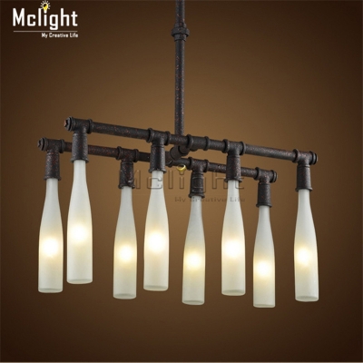 american loft vintage wrought iron black water pipe chandelier pulley industrial lamps e27 edison lamp home light fixtures