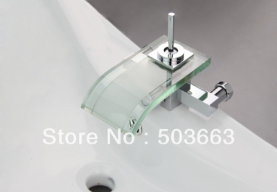bathroom wall mounted waterfall bathtub faucet chrome finish mixer tap L-0171