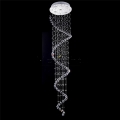 d45*h220cm modern led spiral crystal ceiling light fixtures long stair light for staircase el foyer decoration