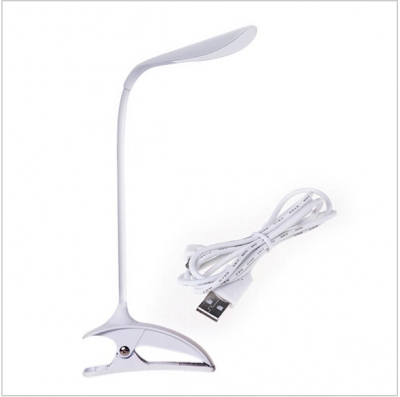 fashional portable reading light touch switch adjustable intensity usb rechargeable led desk table lamp with clip