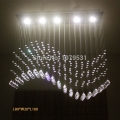 [l80cm*w20cm] modern luxury chandelier with 5 lights rectangle shape lustre luminaire led crystal ceiling lamp indoor lighting