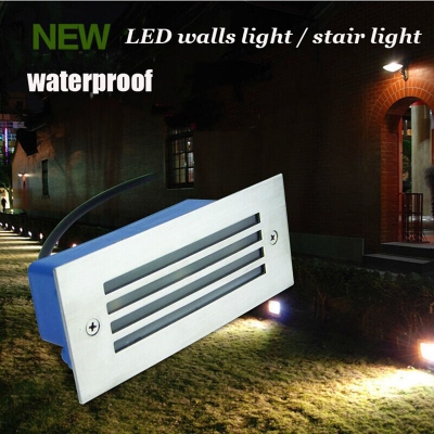 led wall light outdoor waterproof ip65 3w steel mesh led light pathway path step stair wall garden yard lamp, [led-stair-light-3528]