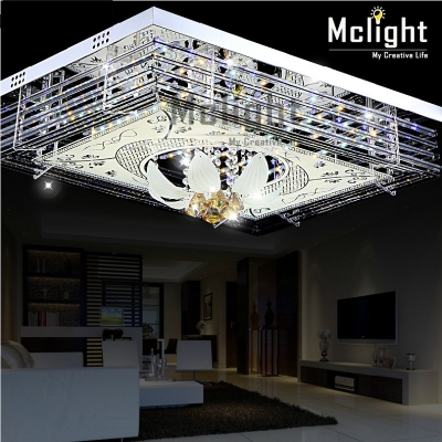modern brief fashion led crystal lamp living room lights ceiling lamp bedroom light rectangle lamp [modern-pendant-light-7202]