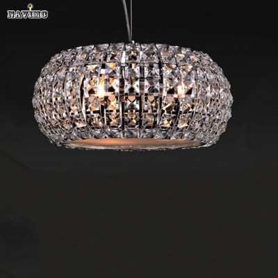 modern crystal led pendant light with adjustable cord for kitchen island dining room coffee house pendant lamp crystal shade [modern-pendant-light-6658]