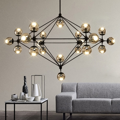 modern design glass chandeliers 21 lights modo lamp led light for foyer el room loft light [chandeliers-3888]