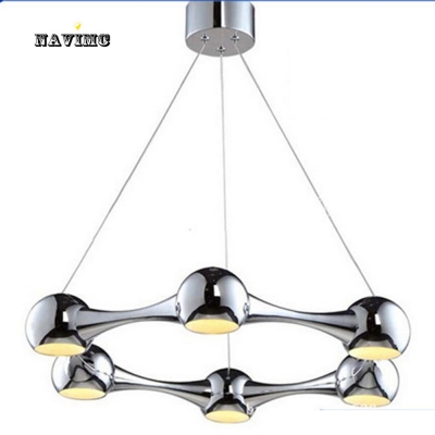 modern led chandelier ring light fitting 6 led lights circle suspension hanging light 18 watt prompt guanrantee