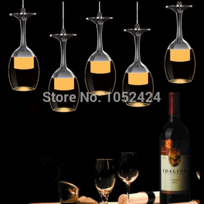 modern led chandeliers 70cm long bar 5 lights led bar wineglass chandeliers lamp acrylic shades dining room