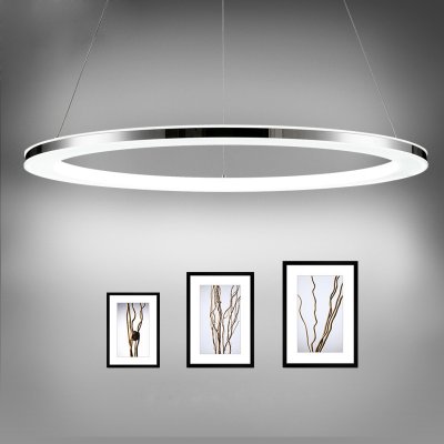 modern led pendant light diameter 30cm ring acrylic stainless steel pendant lamp for living dinning room