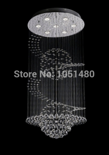 new contemporary spiral chandelier crystal led lighting , modern staircase chandelier