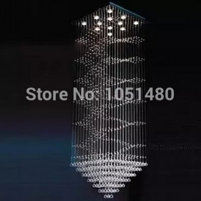 new item square dia60*h200cm modern crystal chandelier staircase chandelier
