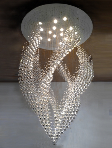 new light design flush mount crystal chandelier large crystal lamp dia80*120cm home lighting