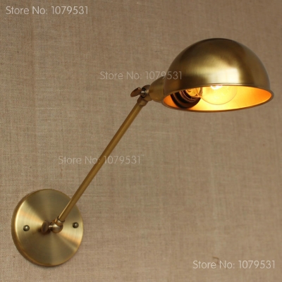 nordic adjustable single swing arm bedroom wall sconces iron lampshade reading coffee bar wall lamp 110v/220v 2 colors