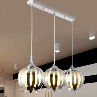 pendant light ceiling plate stainless steel +glass e27 ac85-265v glass balls pendant lighting [pendant-lights-5580]