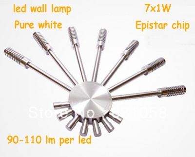 pure white 7w fan style led wall lamp epistar chip led wall light spot light indoor/outdoor passage decoration [wall-lamp-3574]