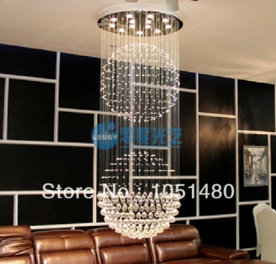 s guaranteed k9 crystal chandelier lighting ,modern stair lights dia600*1500mm
