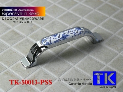 (4 pieces/lot) 96mm VIBORG Ceramic+Zinc Alloy Drawer Handles & Cabinet Handles &Drawer Pulls & Cabinet Pulls, TK-50013 [Ceramic Handle/knob 54|]