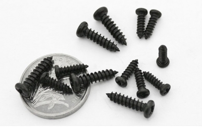 100pcs/lot m4*20 4mm steel with black oxide phillips round pan head self tapping screw
