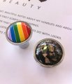 10Pcs 7 Colors Cabinet Drawer Door Knobs and Rainbow Wardrobe Pull (Small Size) Size