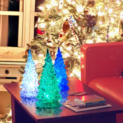 12 pcs/lot,colorful led christmas tree nightlamp 7 color changing christmas tree led light night lamp for decoration [christmas-gift-4493]