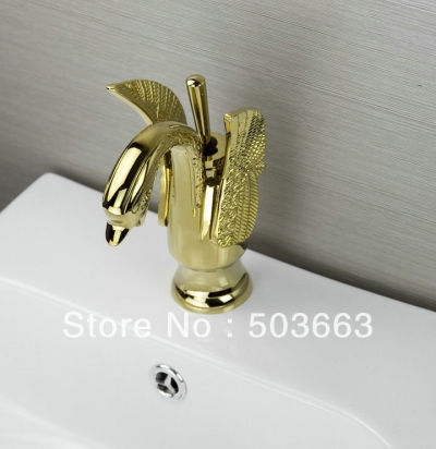 2013 Design Deck Mounted Golden Polish Finish Mixer Waterfall Faucet Bathroom Sink Tap Basin Faucet Vanity Faucets H-002 [Bathroom faucet 575|]