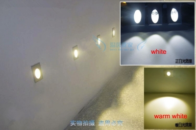 3pcs modern brief led stair light 85-265v 3w wall mounted spotlight background light step aisle lamp