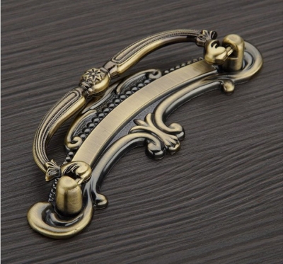 6Pcs/Lot Drawer Handles And Concealed Door Knob Classical Style Antique Bronze ( C:C:96MM L:127MM )