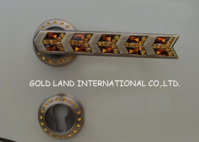 72mm Free shipping 2pcs handles with lock body+keys crystal glass door lock /wooden door lock gate lock Hold hand lock