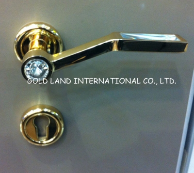 72mm Free shipping 2pcs handles with lock body+keys crystal glass fasion classic door lock luxury lock bedroom door lock