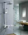 8 Inch Chrome Wall Mounted Bathroom Shower Head Rainfall Faucet Set With Held Spray Y-7029
