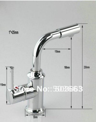 Brand NEW Concept Swivel Kitchen Faucet Contemporary Polished Chrome Mixer Brass Tap CM0898 [Kitchen Faucet 1529|]