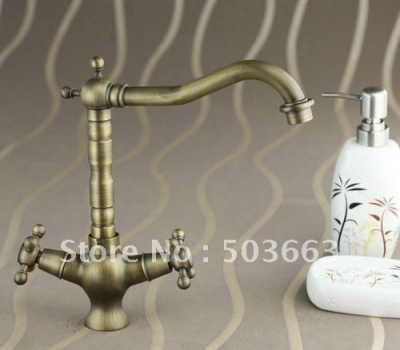 Free Ship Antique Brass Bathroom Faucet Kitchen Basin Sink Mixer Tap CM0130 [Nickel Brushed Faucet 2033|]