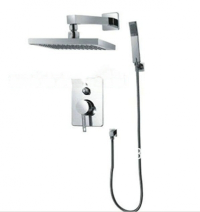 Hot ! Luxury shower set faucet bathroom brass chrome wall mounted rainfall b5513