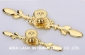 L170mm Free shipping zinc alloy be plating 24K golden furniture drawer long handle