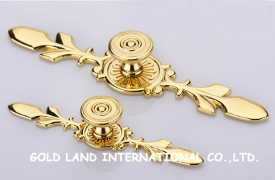 L170mm Free shipping zinc alloy be plating 24K golden furniture drawer long handle [N&S Zinc Alloy Knobs & H]
