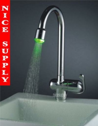 LED FAUCET kitchen mixer tap chrome 3 colors b062 [Bathroom Led Faucet 1100|]