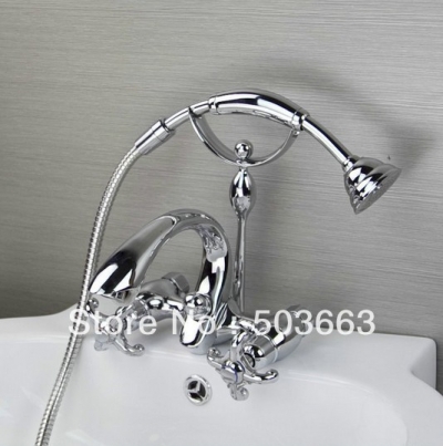 New Shower Sets Chrome Telephone Faucet Bath Basin Mixer Tap S-560